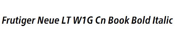 Frutiger Neue LT W1G Cn Book Bold Italic