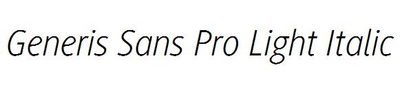 Generis Sans Pro Light Italic