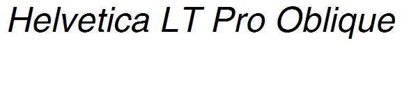 Helvetica LT Pro Oblique