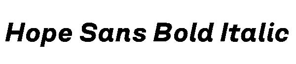 Hope Sans Bold Italic