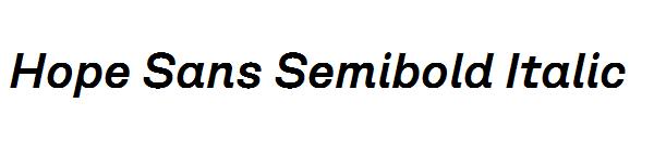 Hope Sans Semibold Italic