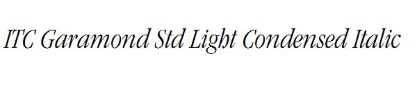 ITC Garamond Std Light Condensed Italic