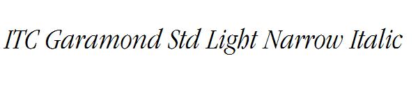 ITC Garamond Std Light Narrow Italic