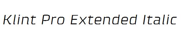 Klint Pro Extended Italic
