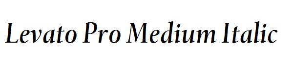 Levato Pro Medium Italic