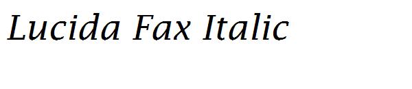 Lucida Fax Italic