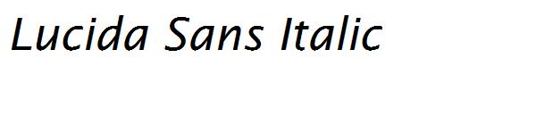 Lucida Sans Italic
