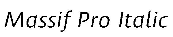 Massif Pro Italic