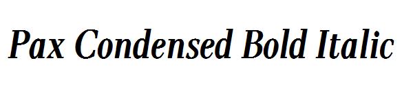 Pax Condensed Bold Italic