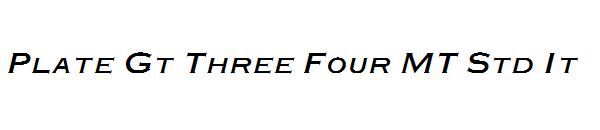 Plate Gt Three Four MT Std It