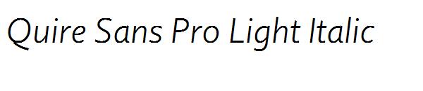 Quire Sans Pro Light Italic