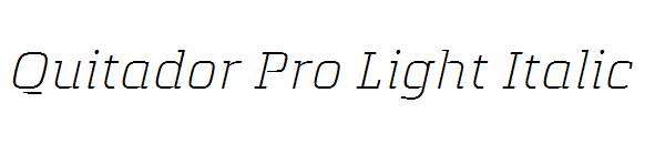 Quitador Pro Light Italic