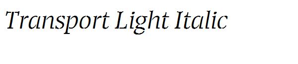 Transport Light Italic