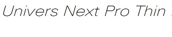 Univers Next Pro Thin Extended Italic