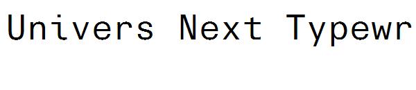 Univers Next Typewriter Pro Regular