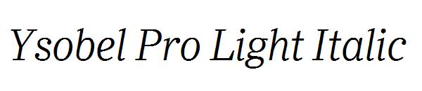 Ysobel Pro Light Italic