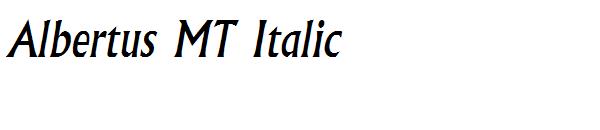 Albertus MT Italic