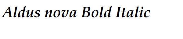 Aldus nova Bold Italic