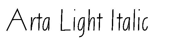 Arta Light Italic