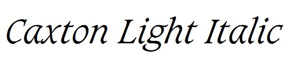 Caxton Light Italic