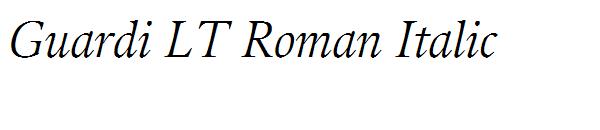 Guardi LT Roman Italic