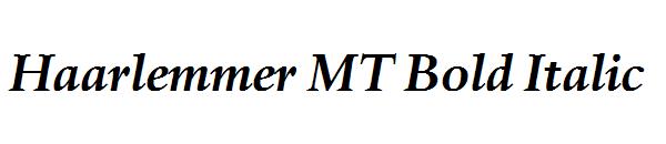 Haarlemmer MT Bold Italic