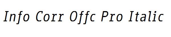 Info Corr Offc Pro Italic