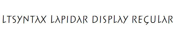 LTSyntax Lapidar Display Regular