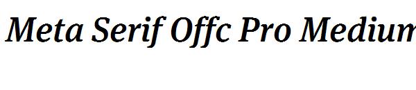 Meta Serif Offc Pro Medium Italic