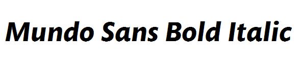Mundo Sans Bold Italic