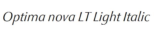 Optima nova LT Light Italic