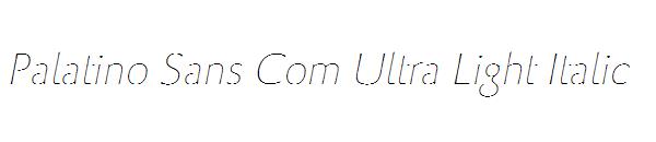 Palatino Sans Com Ultra Light Italic