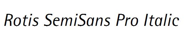 Rotis SemiSans Pro Italic