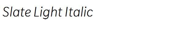 Slate Light Italic
