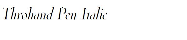 Throhand Pen Italic
