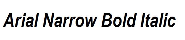 Arial Narrow Bold Italic
