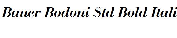 Bauer Bodoni Std Bold Italic