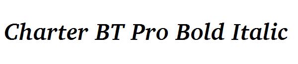 Charter BT Pro Bold Italic