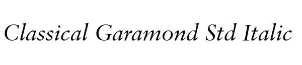 Classical Garamond Std Italic