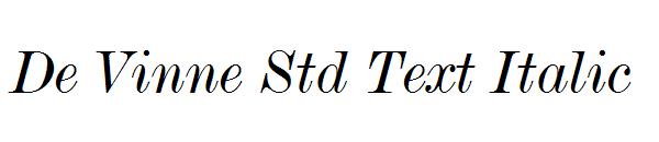 De Vinne Std Text Italic