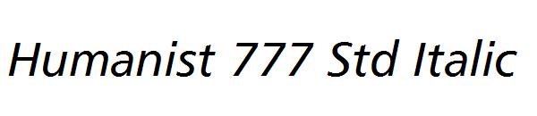 Humanist 777 Std Italic