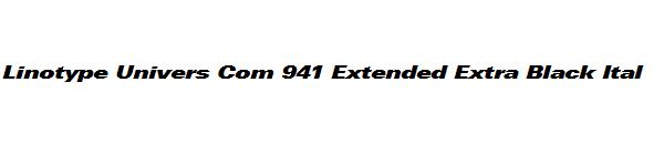 Linotype Univers Com 941 Extended Extra Black Ital
