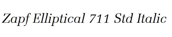Zapf Elliptical 711 Std Italic