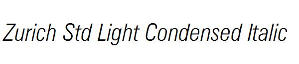 Zurich Std Light Condensed Italic