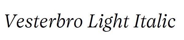 Vesterbro Light Italic