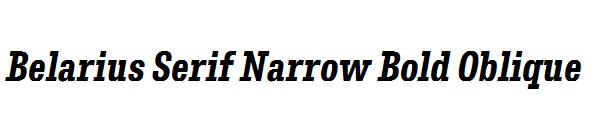 Belarius Serif Narrow Bold Oblique