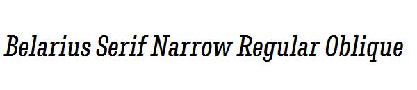 Belarius Serif Narrow Regular Oblique