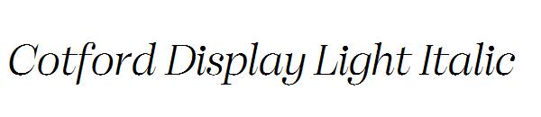 Cotford Display Light Italic