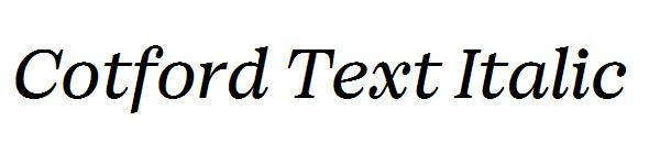Cotford Text Italic