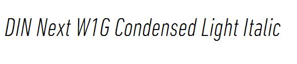 DIN Next W1G Condensed Light Italic